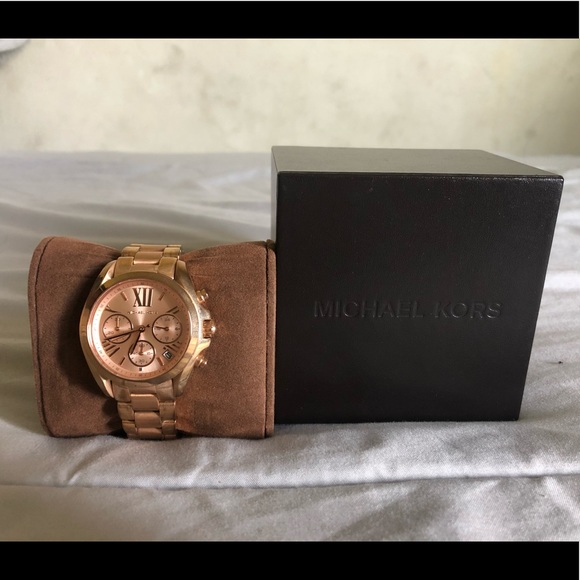 Rose gold MK watch